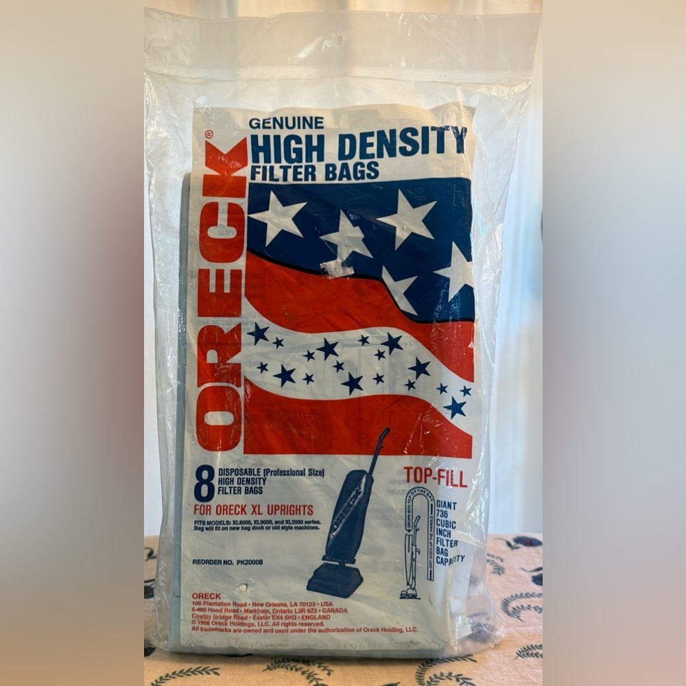 NIP Oreck 8 High Density Filter Bags